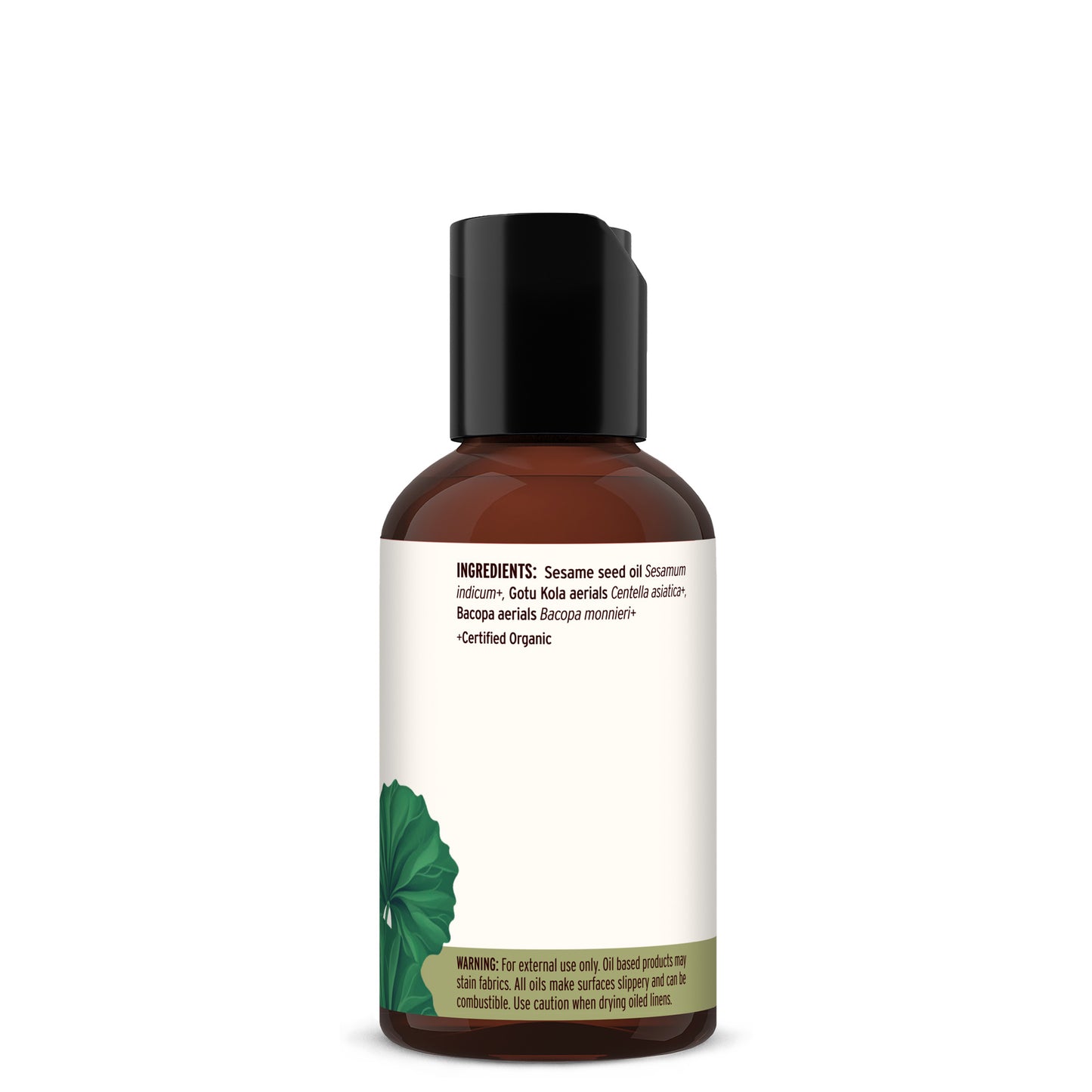 Travel | 2 fl oz: Brahmi Oil ingredients label
