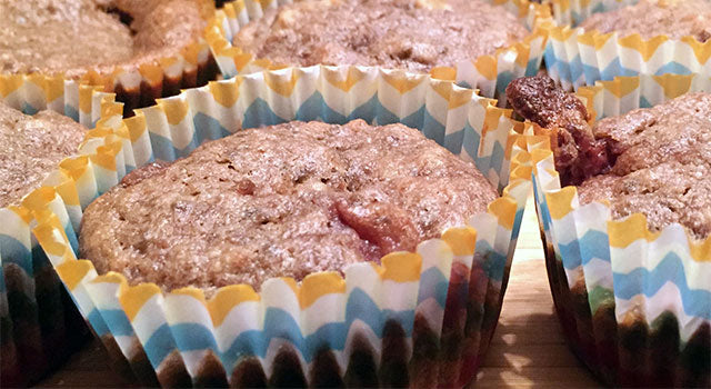 Kapha-Pacifying Recipe: Strawberry Rhubarb Muffins