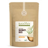 2 lb: Banyan Botanicals Organic Basmati Rice package on a white background