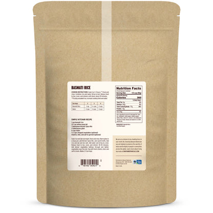 5 lb: basmati rice nutrition label