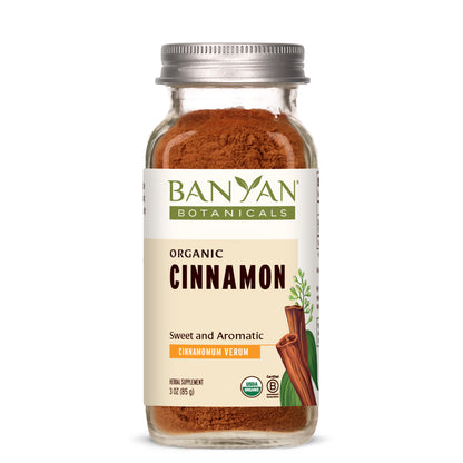 spice jar: Cinnamon powder spice jar on white background