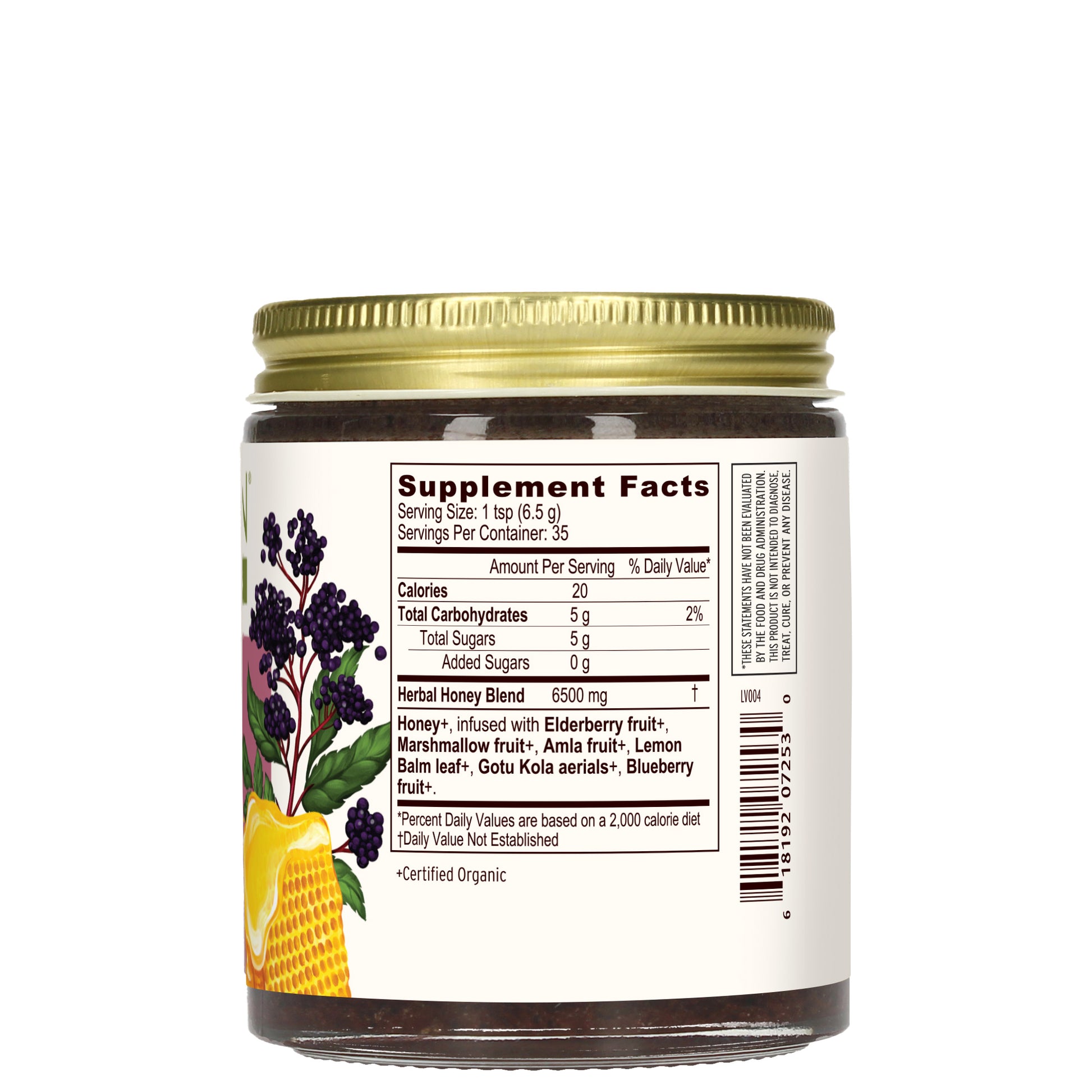 Elderberry Honey supplement facts