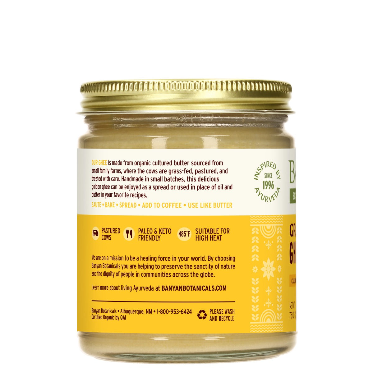 Grass fed ghee - clarified organic ghee butter – Banyan Botanicals