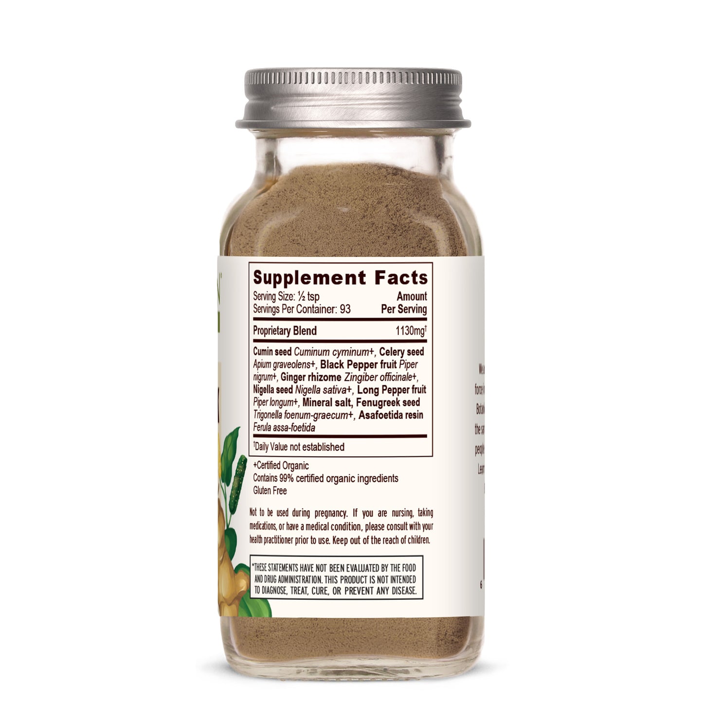 spice jar: supplement facts