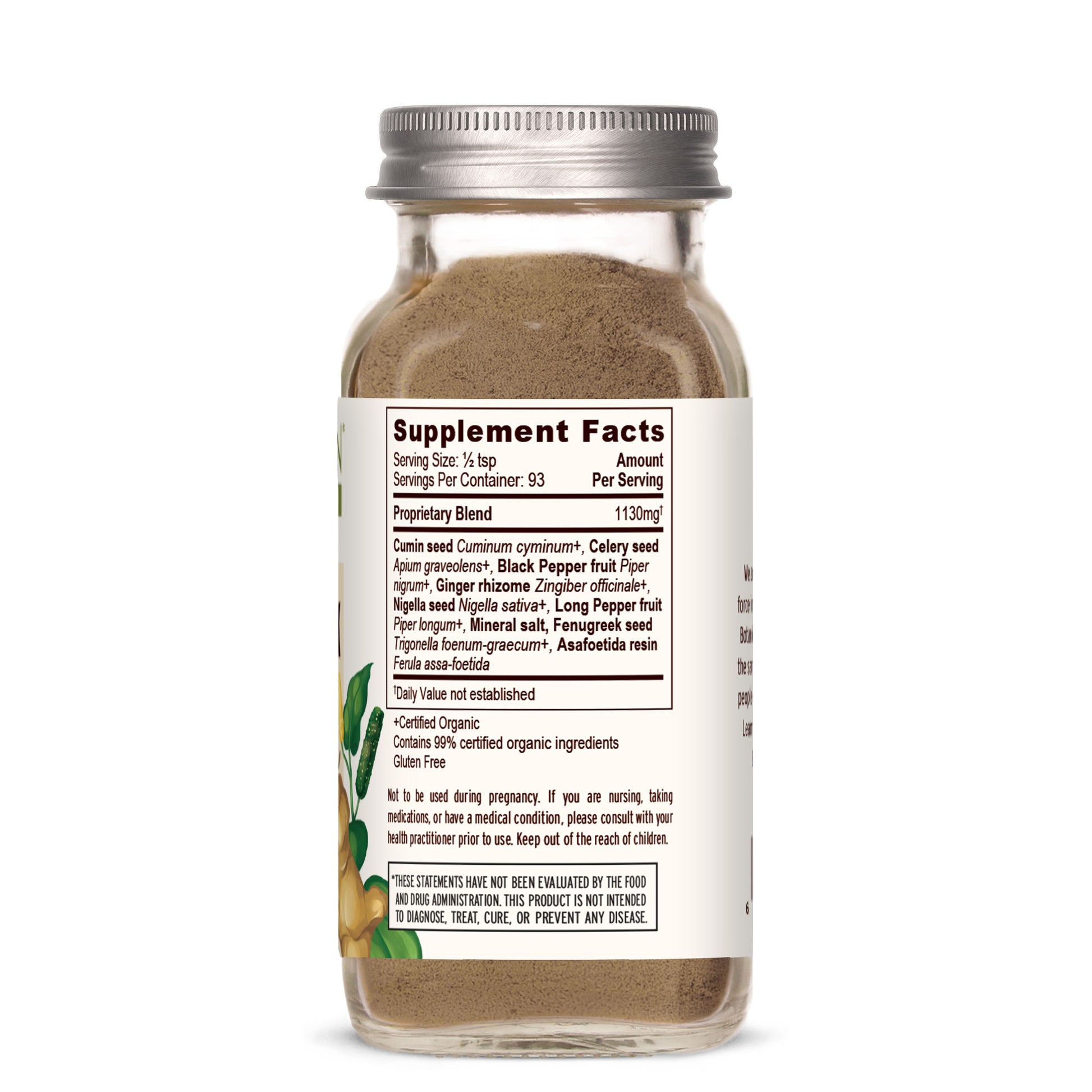 spice jar: supplement facts