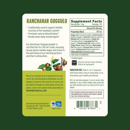 3.5 oz: Back label showing supplement facts