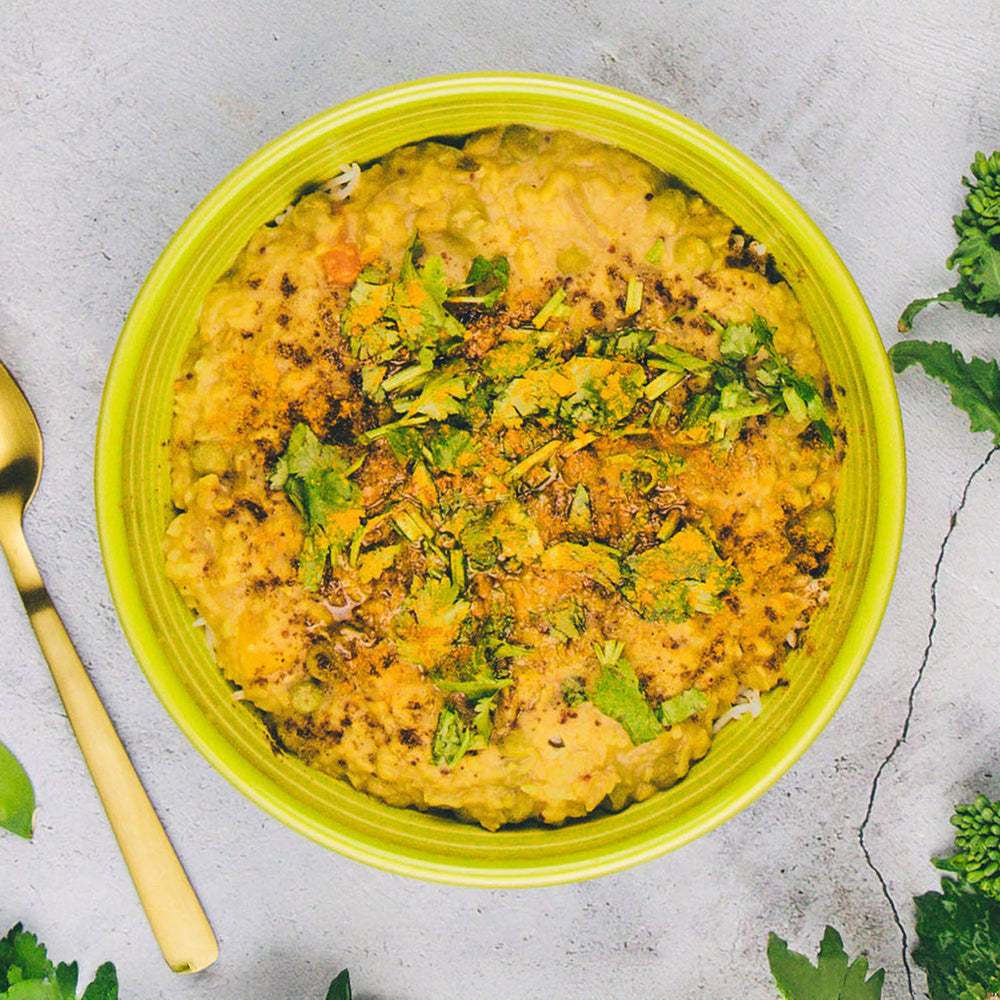 Bowl of Kitchari with spoon