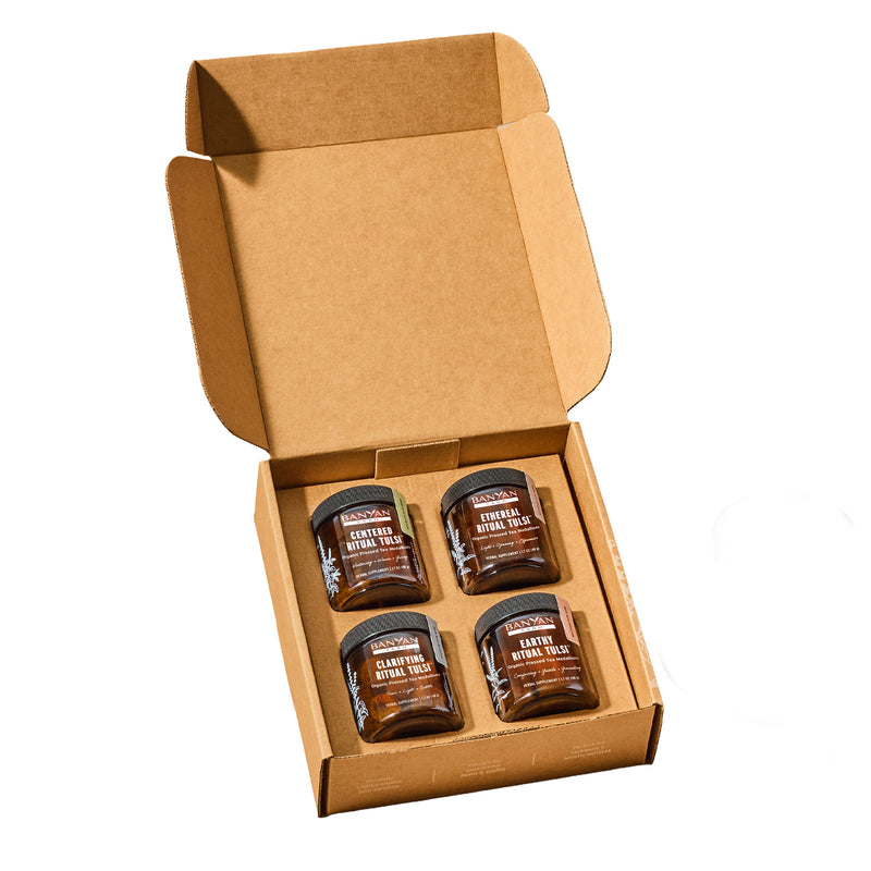 Tea Ritual Box Ritual Tulsi Teas | Organic Pressed Ceremonial Tea Collection – Banyan ...