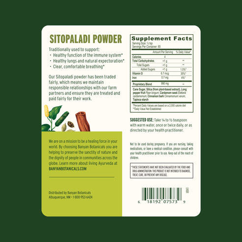 Sitopaladi Powder | Sitopaladi Churna | Ayurvedic Herbs – Banyan Botanicals