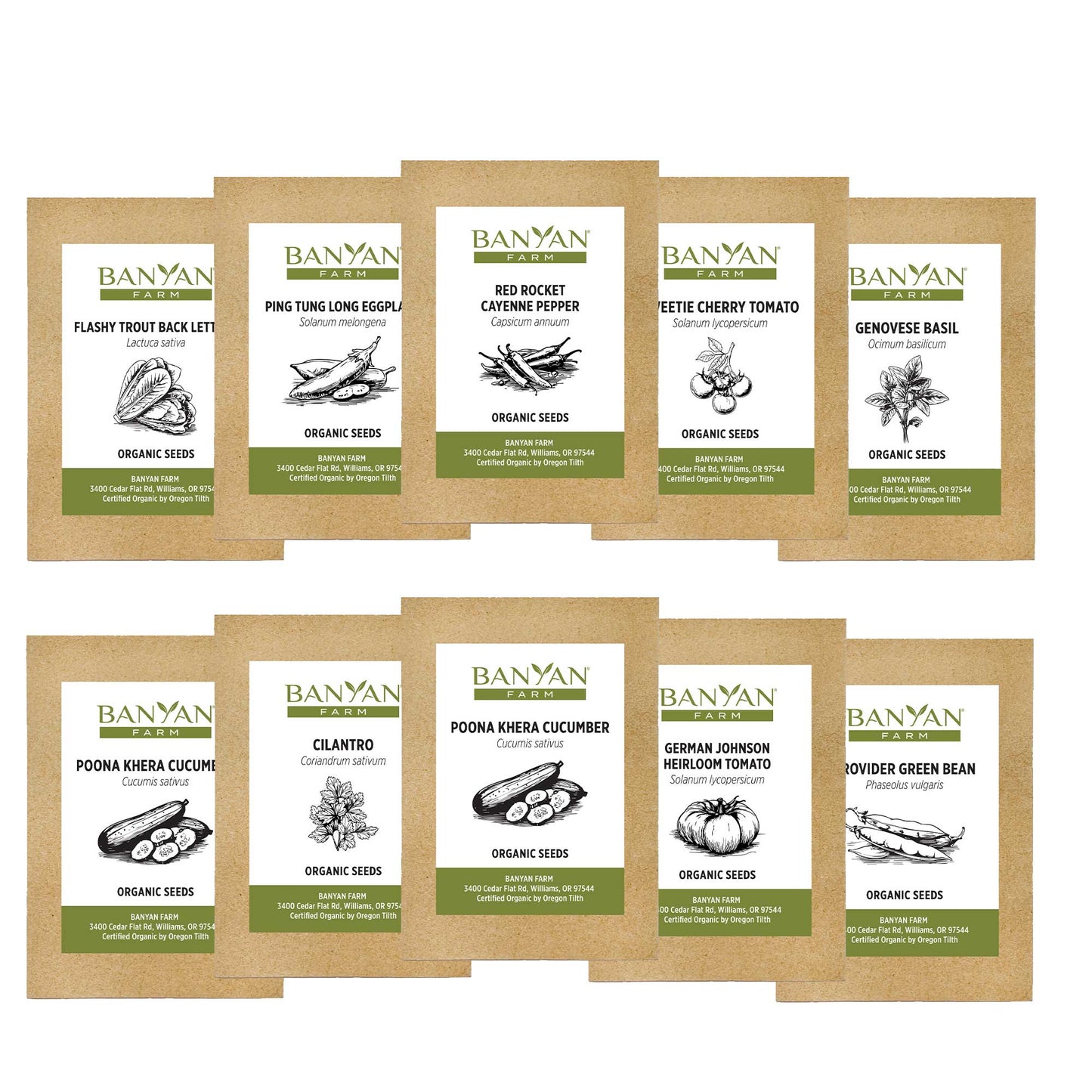 Vegetable Seed Packets