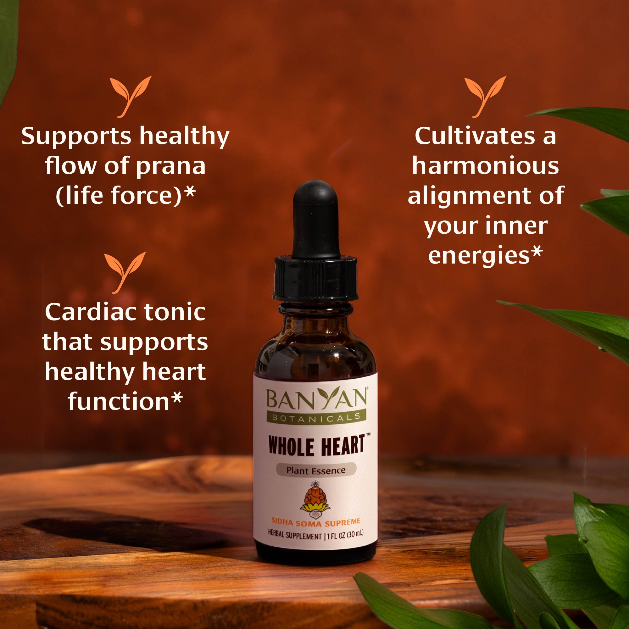 Whole Heart Plant Essence | Healthy, Vibrant Heart | Sidha Soma
